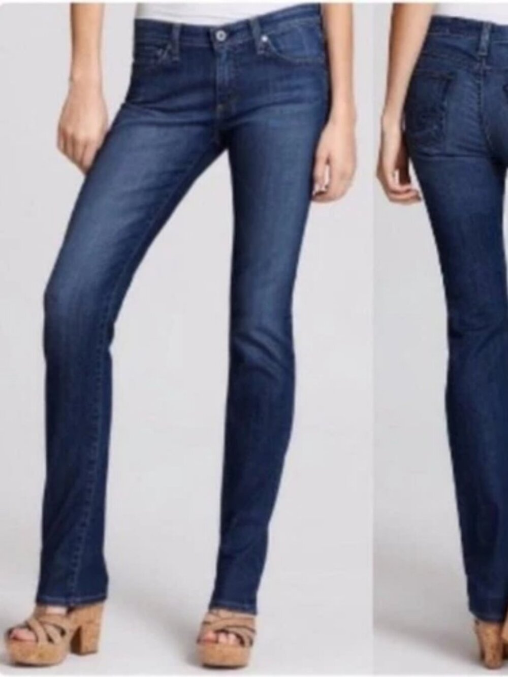 AG Adriano Goldschmied The Bella Slim Straight Stretch Jeans Size 25R NWOT $198